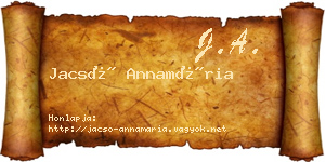 Jacsó Annamária névjegykártya