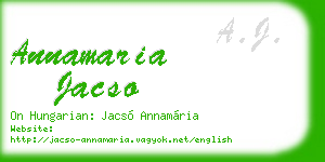 annamaria jacso business card