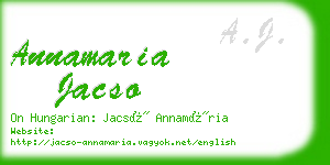 annamaria jacso business card